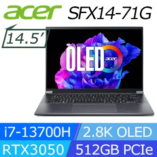 ACER Swift X SFX14-71G-74EQ 灰(i7-13700H/16G/RTX3050-6G/512G PCIe/W11/2.8K OLED/14.5) 歷史價格詳細信息