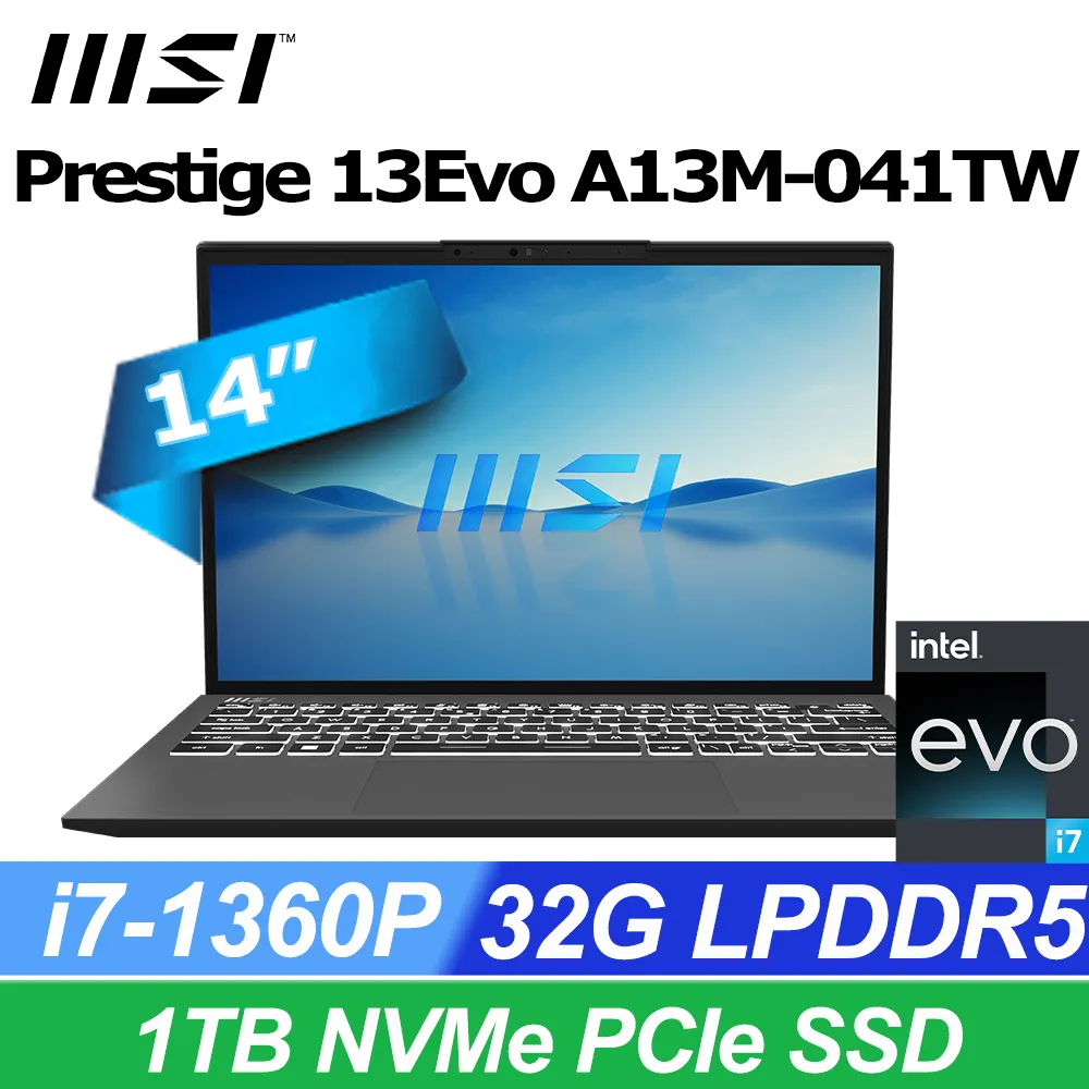 微星 Prestige 13Evo A13M-041TW 極致輕巧 990g 歷史價格詳細信息