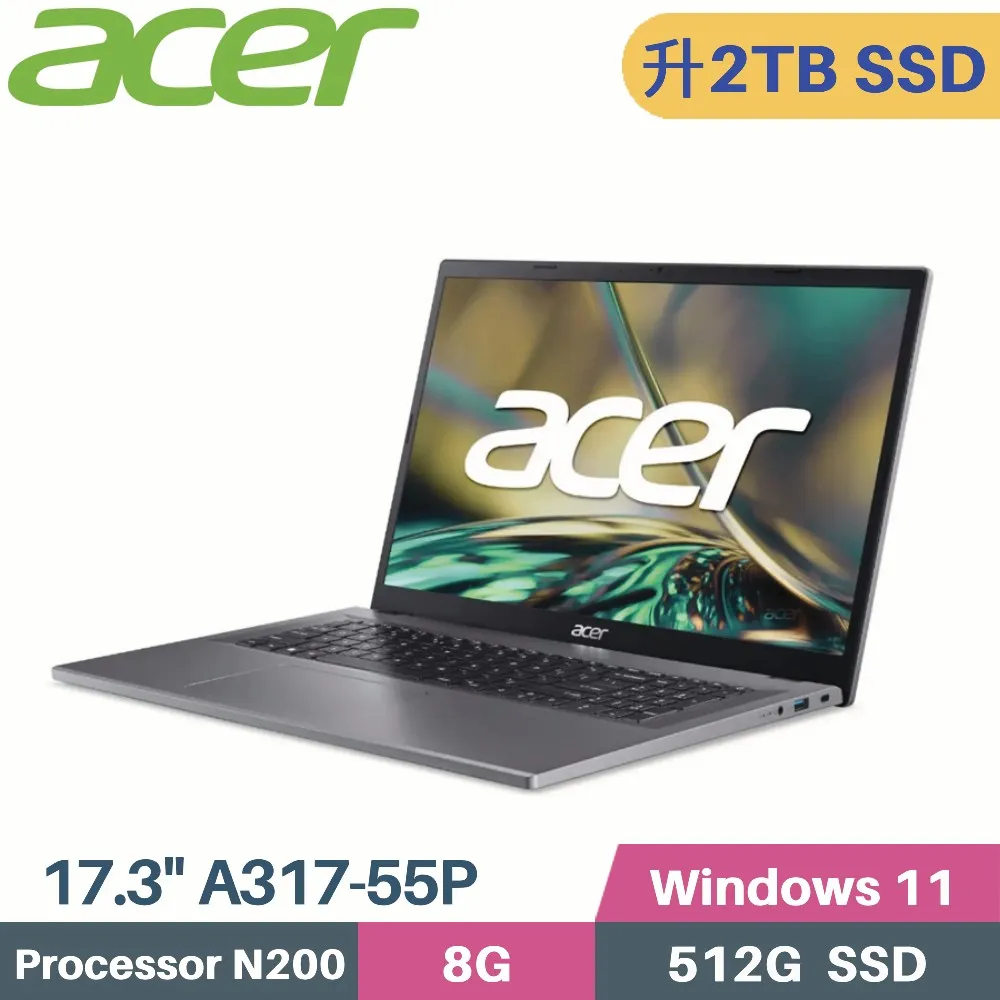 ACER Aspire 3 A317-55P-P6RJ (N200/8G DDR5/512GB SSD/Win11/17.3吋) 文書大筆電 歷史價格詳細信息