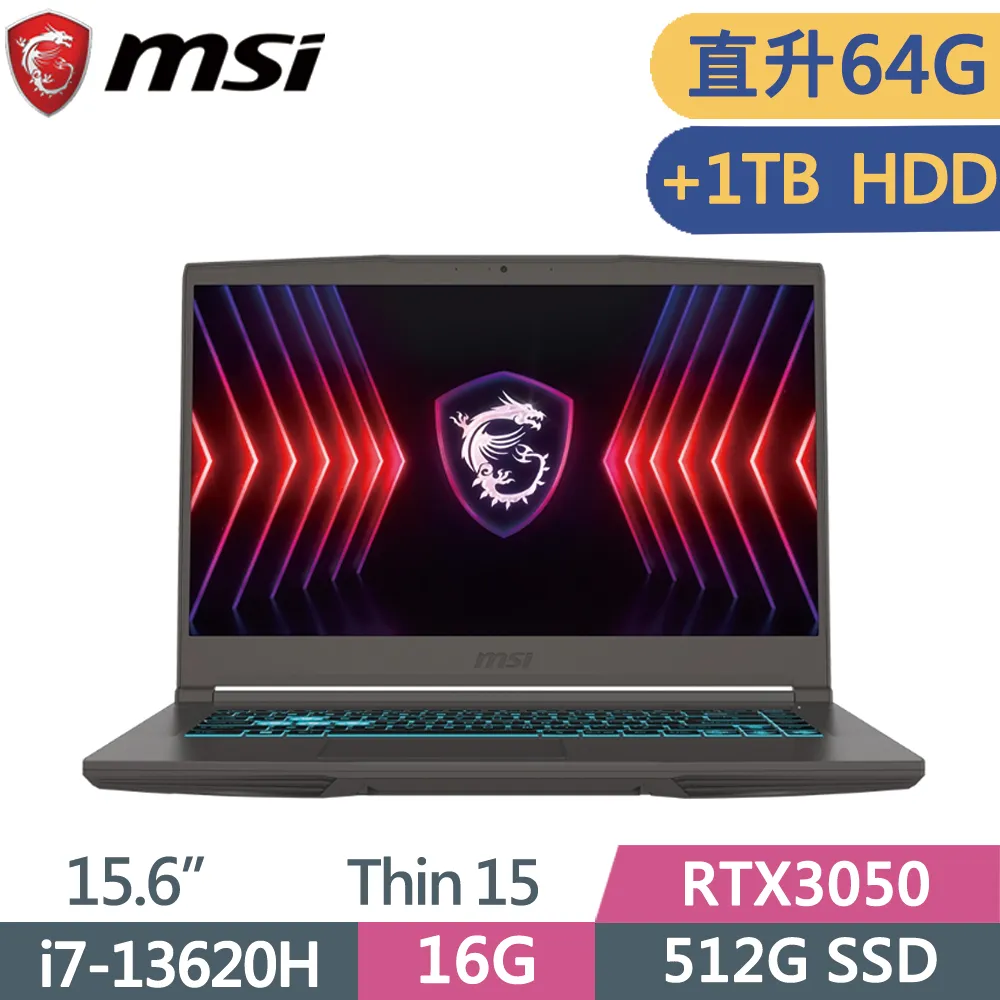 MSI微星 Thin 15 B13UC-1418TW (i7-13620H/32G+32G/512G SSD/RTX3050-4G/W11/FHD/15.6)特仕 歷史價格詳細信息