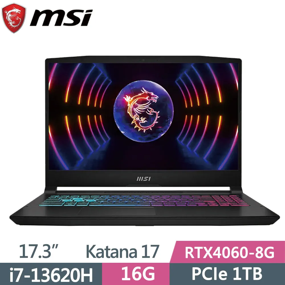MSI微星 Katana 17 B13VFK-089TW(i7-13620H/16GB/RTX4060-8G/1T SSD/W11/FHD/144Hz/17.3)筆電 歷史價格詳細信息