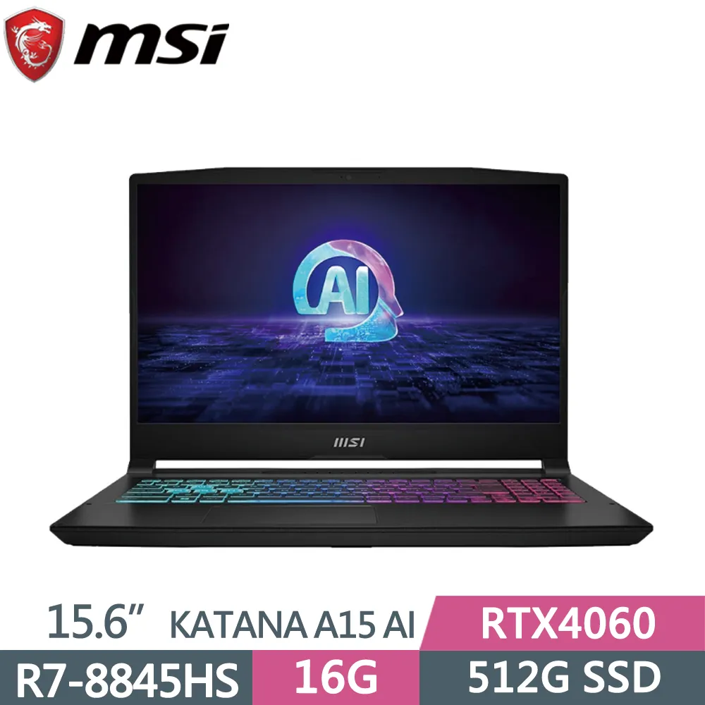 MSI微星 Katana A15 AI B8VF-433TW(R7-8845HS/16GB/RTX4060-8G/512G SSD/W11/FHD/144Hz/15.6)筆電 歷史價格詳細信息