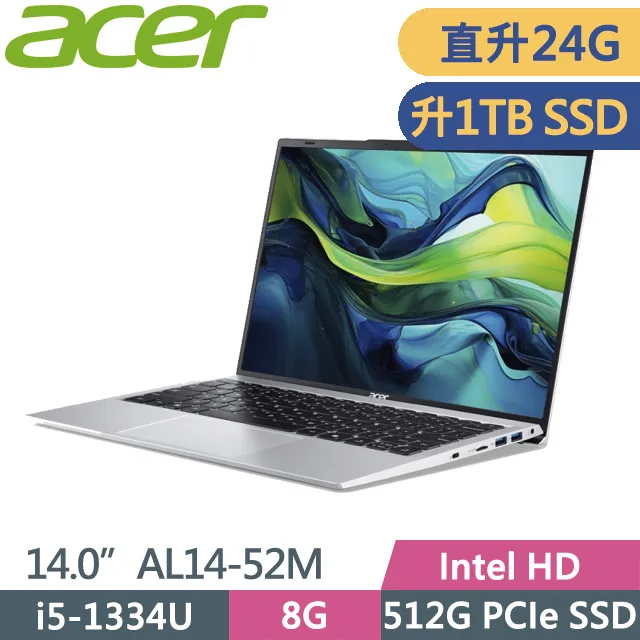 ACER Aspire Lite 14 AL14-52M-54QL 銀 (i5-1334U/8G/512GB/Win11/14吋) 筆電 歷史價格詳細信息