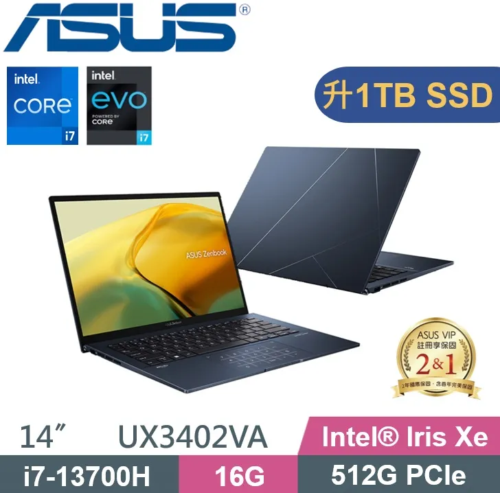 ASUS 華碩 Zenbook 14 UX3402VA-0142S13500H (i5-13500H/16G/2TB PCIe/WIN11) 特仕款 歷史價格詳細信息