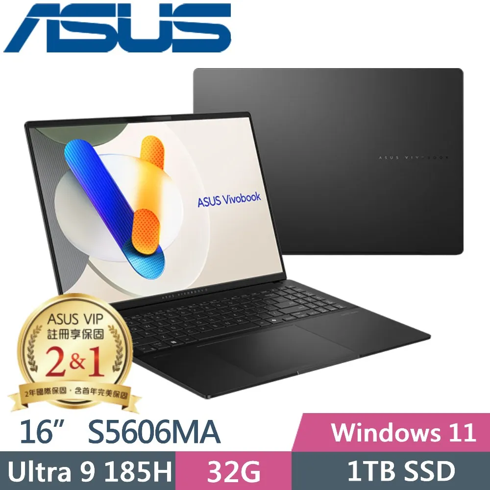 ASUS Vivobook S16 OLED S5606MA-0108K185H 極致黑(Ultra 9 185H/32G/1TB/W11/3.2K/16) 歷史價格詳細信息