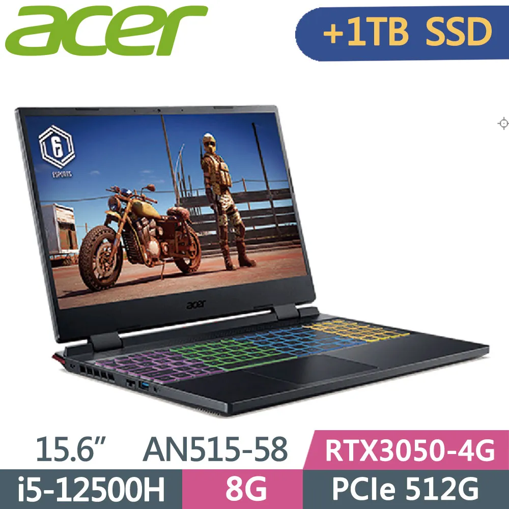Acer Nitro5 AN515-58-582W 黑(i5-12500H/8G+8G/512+512G SSD/RTX3050-4G/144Hz/15.6)特仕 歷史價格詳細信息