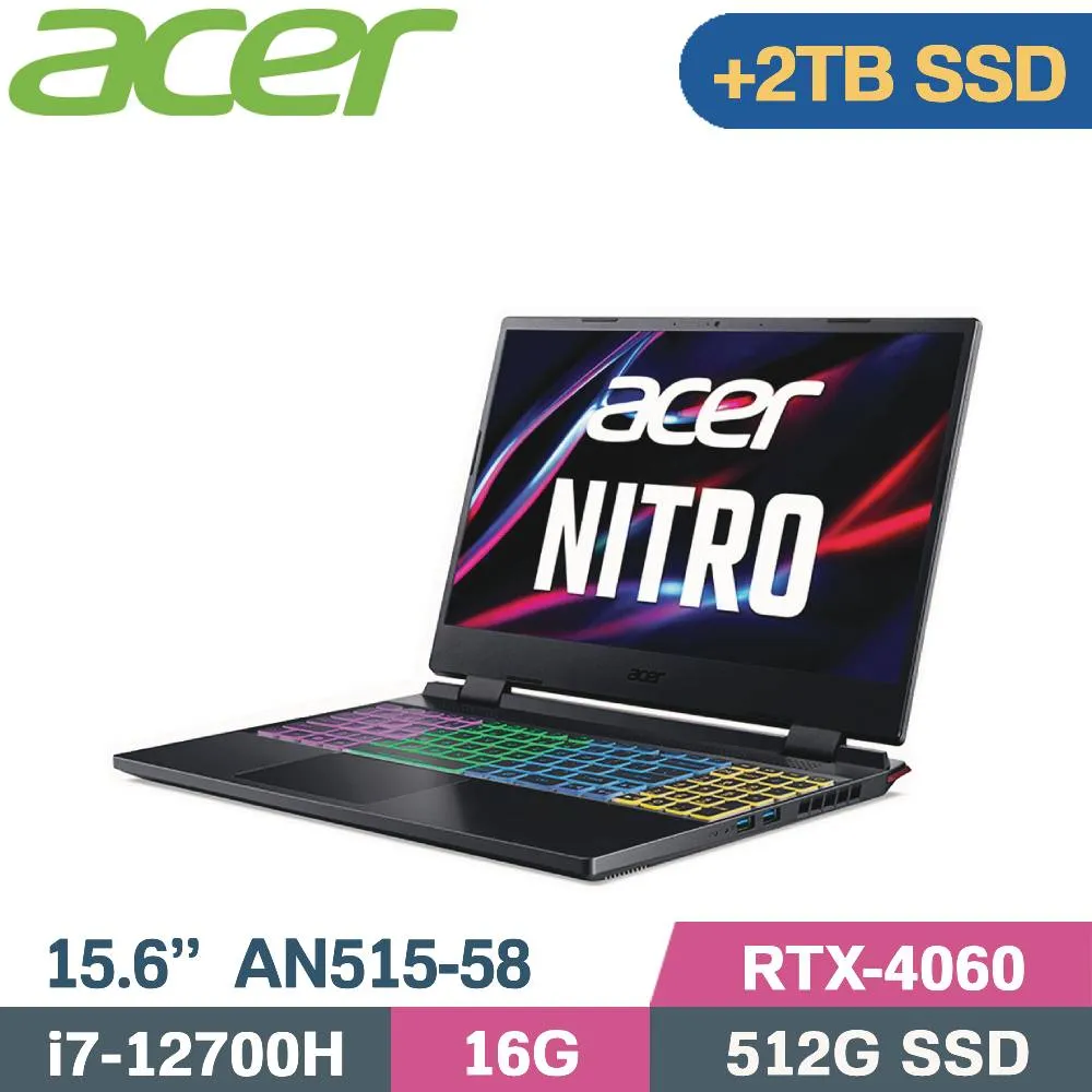 ACER Nitro5 AN515-58-79ZL 黑(i7-12700H/16G/512G+1TB SSD/RTX4060/W11/165Hz/15.6)特仕 歷史價格詳細信息