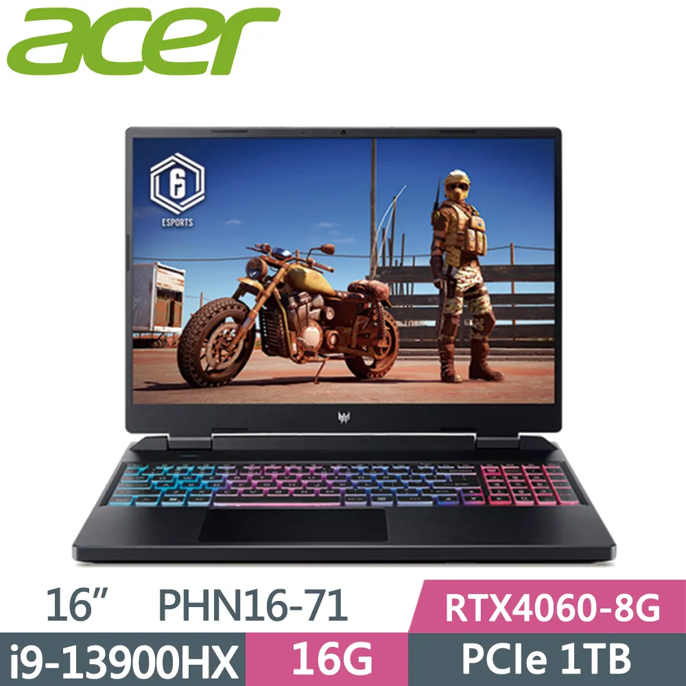 ACER PHN16-71-91QX(i9-13900HX/16G DDR5/1TB PCIe/RTX4060 8G/WIN11/WUXGA165Hz/16吋)電競筆電 歷史價格詳細信息