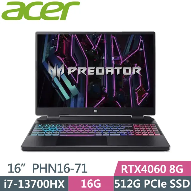 acer Predator Helios Neo PHN16-71-79C7 /i7-13700HX/RTX4060 歷史價格詳細信息