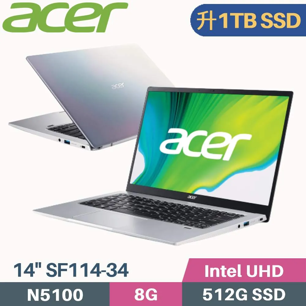 acer Swift1 SF114-34-C4Q4 鈦空銀 宏碁超值輕薄筆電/N5100/8G/14吋 領卷折 歷史價格詳細信息