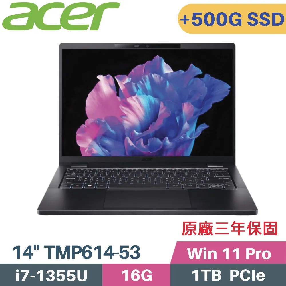 Acer 宏碁 TravelMate P6 TMP614-53-50XL(i5-1335U/16G/1TB+1TB SSD/Win11 Pro/14)特仕筆電 歷史價格詳細信息