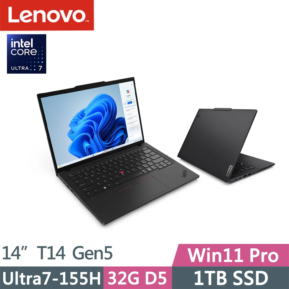 Lenovo ThinkPad T14 Gen 5 21MLS01000 黑 (Ultra7 155H/32G/1TB PCIe/W11P/WUXGA/14) 歷史價格詳細信息