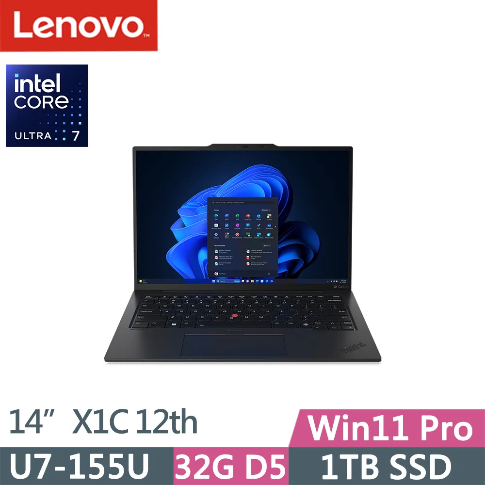 Lenovo ThinkPad X1C 12th 黑(Ultra 7 155H/32G/2TB SSD/14吋WUXGA/W11P/EVO)特仕 歷史價格詳細信息