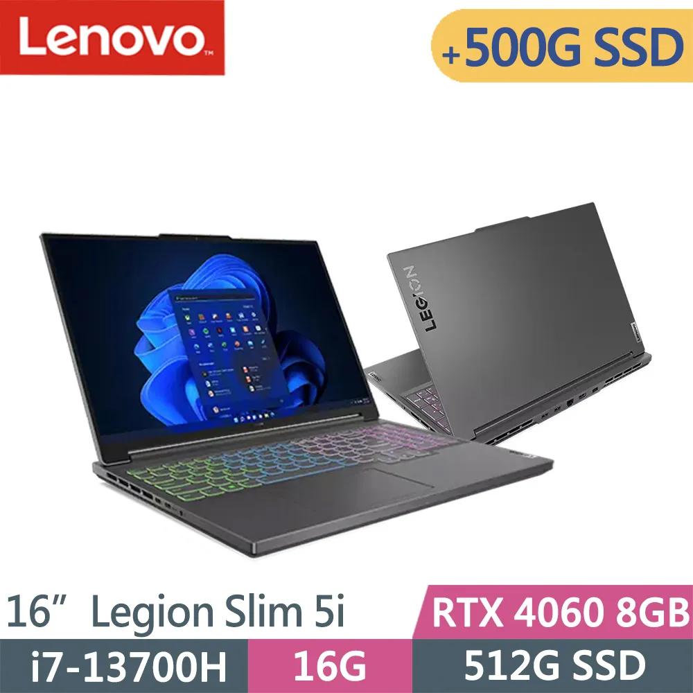 Lenovo Legion Slim 5i-82YA003NTW-SP2灰(i7-13700H/16G/512G+1TB/RTX4060 8G/W11/16)特仕筆電 歷史價格詳細信息