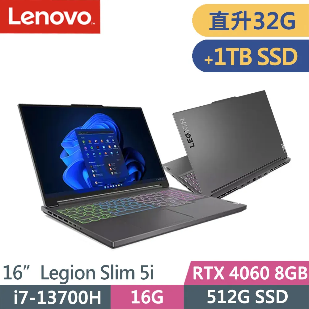 Lenovo Legion Slim 5i-82YA003NTW-SP2灰(i7-13700H/16G/512G+1TB/RTX4060 8G/W11/16)特仕筆電 歷史價格詳細信息