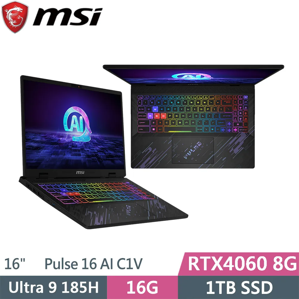 MSI微星 Pulse 16 AI C1VFKG-015TW(Ultra9-185H/16G+16G/1TB+1TB/RTX4060/QHD/16吋/二年保)特仕 歷史價格詳細信息