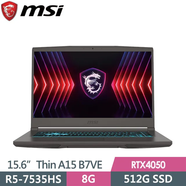 MSI Thin A15 B7VE-031TW 灰(R5 7535HS/8G/512G SSD/RTX4050 6G/15.6吋FHD/W11)電競筆電 歷史價格詳細信息