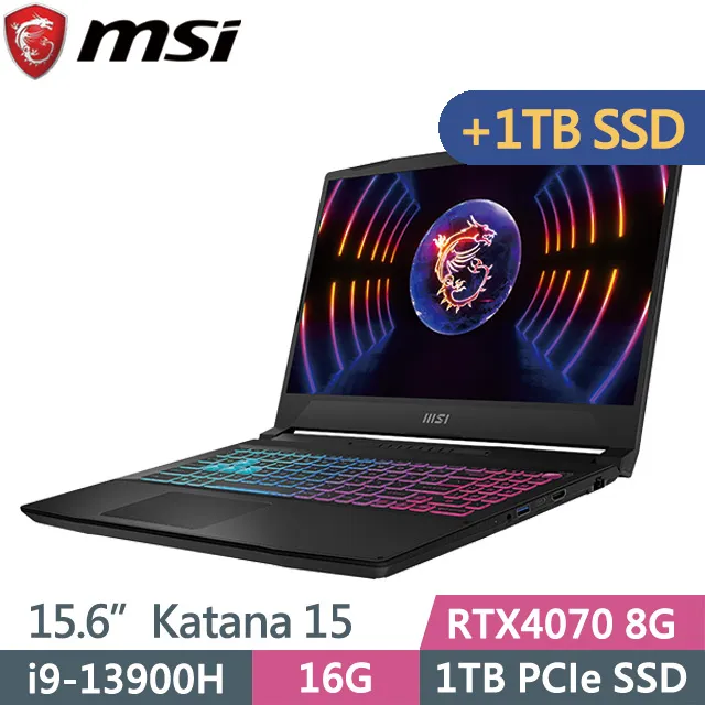 【MSI】15吋 Katana 15 B12VGK-879TW i7-12650H/16G/1TSSD/RTX4070 歷史價格詳細信息