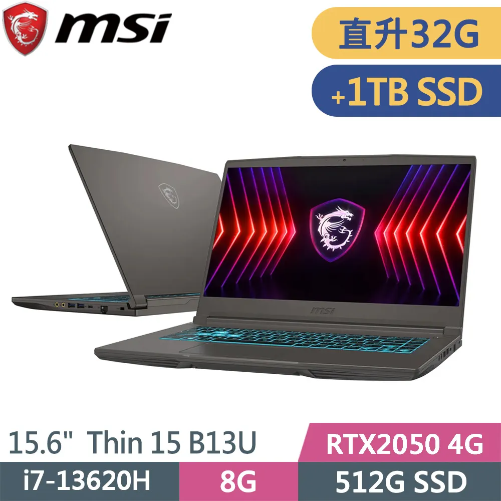 MSI 微星 Thin 15 B13UCX-2065TW 電競筆電(i7-13620H/RTX2050) 歷史價格詳細信息