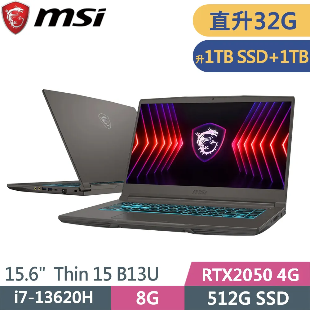 MSI 微星 Thin 15 B13UCX-2065TW 電競筆電(i7-13620H/RTX2050) 歷史價格詳細信息