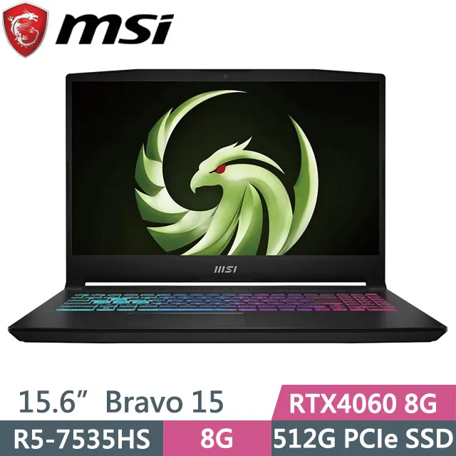 MSI Bravo 15 C7VFK-200TW 微星超狂效能電競筆電/R5-7535HS/RTX4060 8G/ 歷史價格詳細信息