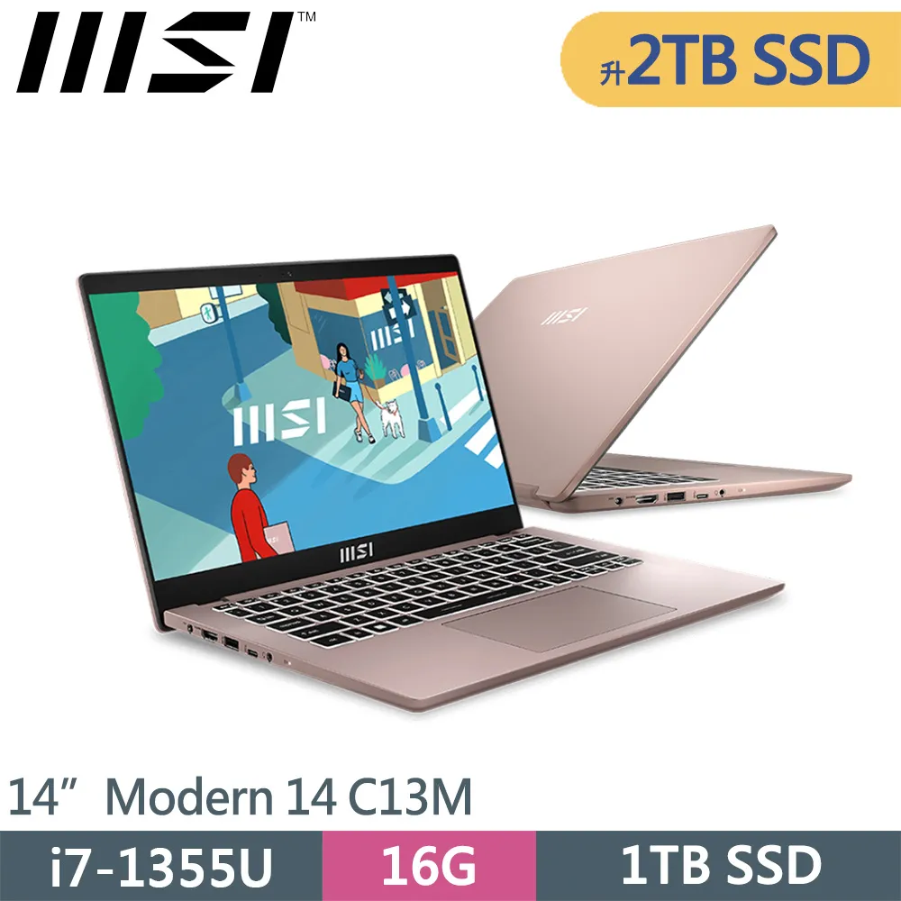 MSI微星 Modern 14 C13M-887TW輕薄筆電(i7-1355U/16G/1TB/14/FHD/W11) 歷史價格詳細信息