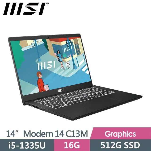 MSI Modern 14 C13M-1063TW 經典黑(i5-1335U/16G/512G SSD/14吋FHD/Win11)商務筆電 歷史價格詳細信息