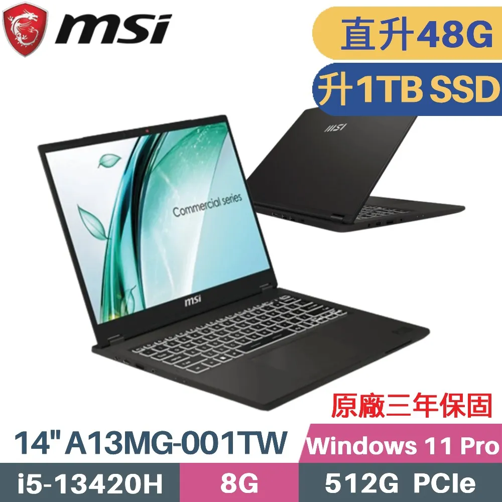 MSI微星 Commercial 14 H A13MG-001TW (i5-13420H/8G/512G SSD/W11P/FHD+/14)商務筆電 歷史價格詳細信息