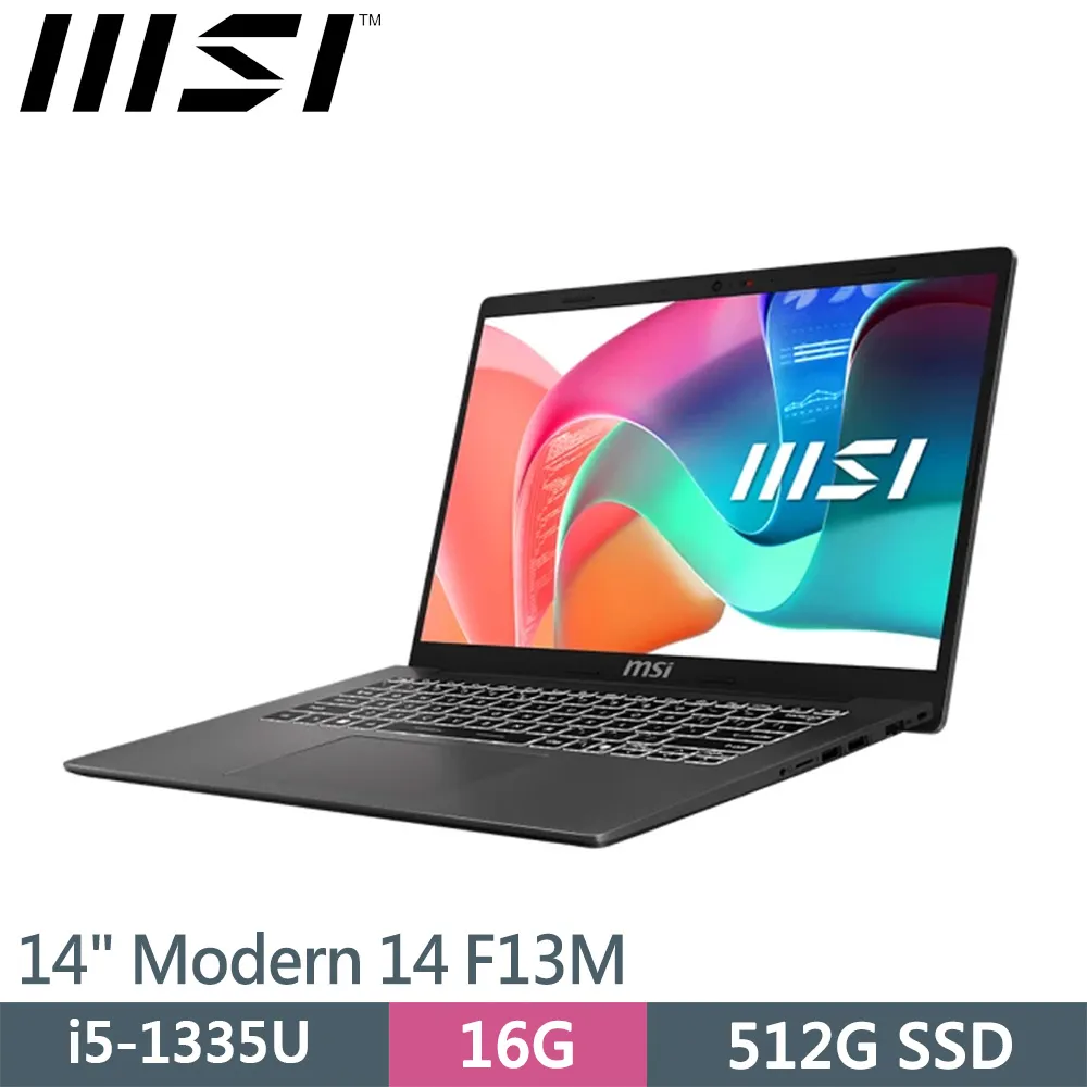 MSI微星 Modern 14 F13MG-201TW輕薄筆電(i5-1335U/16G/512G/14/FHD/W11 歷史價格詳細信息
