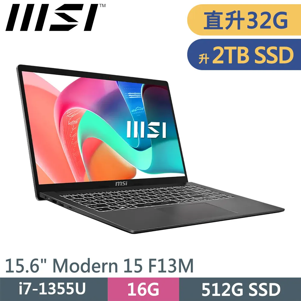 MSI 微星  Modern 15 F13MG-408TW都會銀(15.6"/i7-1355U/16G/512G SS 歷史價格詳細信息