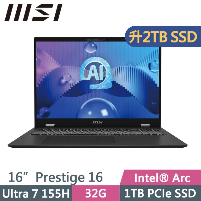 MSI Prestige 16 吋 B1MG-007TW Ultra 7 155H/32G/1TB《二手》A68760 歷史價格詳細信息