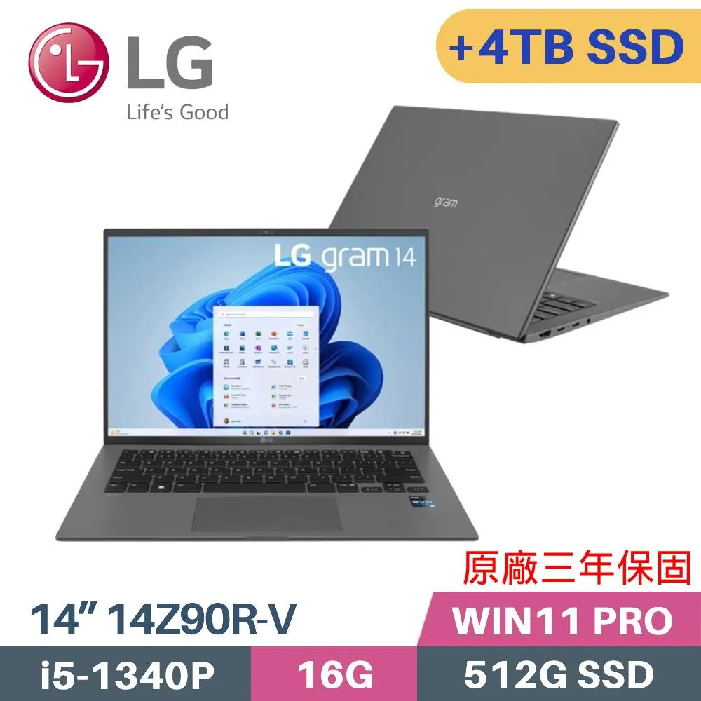LG gram 14Z90R-V.AP56C2 灰(i5-1340P/16G/512G+2TB SSD/W11P/WUXGA/999g) 歷史價格詳細信息