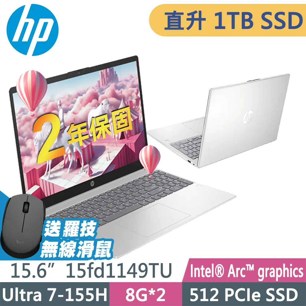 HP 15-fd1149TU 星河銀(Intel Core Ultra 7-155H/16G/512GB PCIe/W11/FHD/15.6) 歷史價格詳細信息