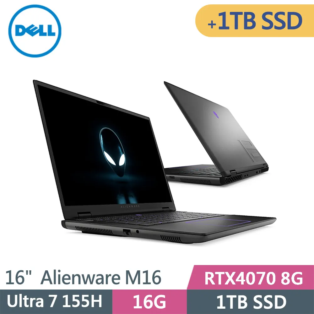 [Alienware M16]Core Ultra 7 155H,16GB,16&quot;QHD+ (RTX 4070),1TB 歷史價格詳細信息