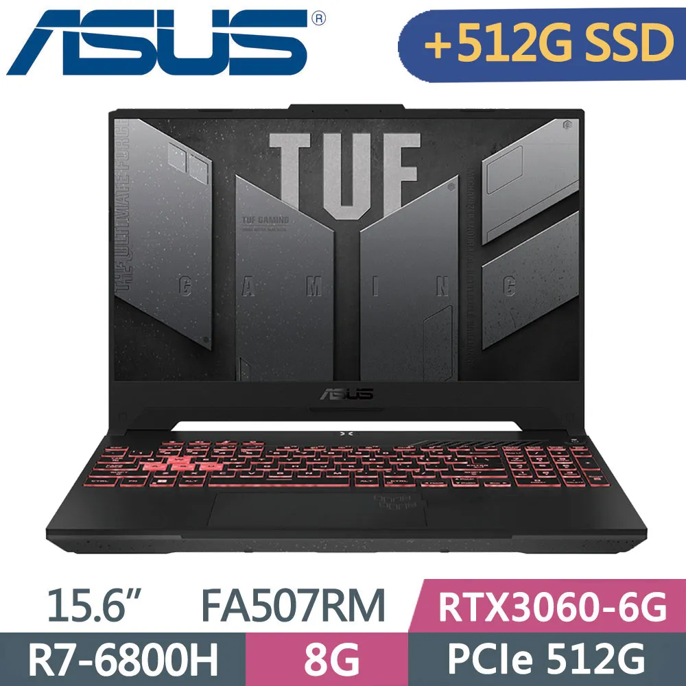 ASUS TUF FA507RM-0021B6800H 御鐵灰(R7-6800H/8G+8G/512G+512G SSD/RTX3060/W11/144Hz/15.6)特仕 歷史價格詳細信息