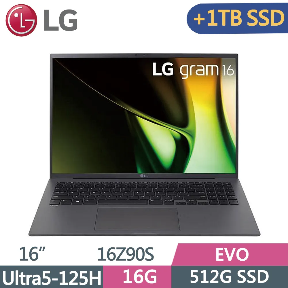 LG gram 16Z90S-G.AA56C2 沉靜灰(Core Ultra 5 125H/16G/512G+1TB SSD/W11/16)特仕 歷史價格詳細信息