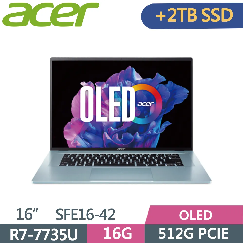 ACER Swift Edge SFE16-42-R260 極光銀 (R7-7735U/16G/512G+512G/Win11/16吋) 特仕筆電 歷史價格詳細信息