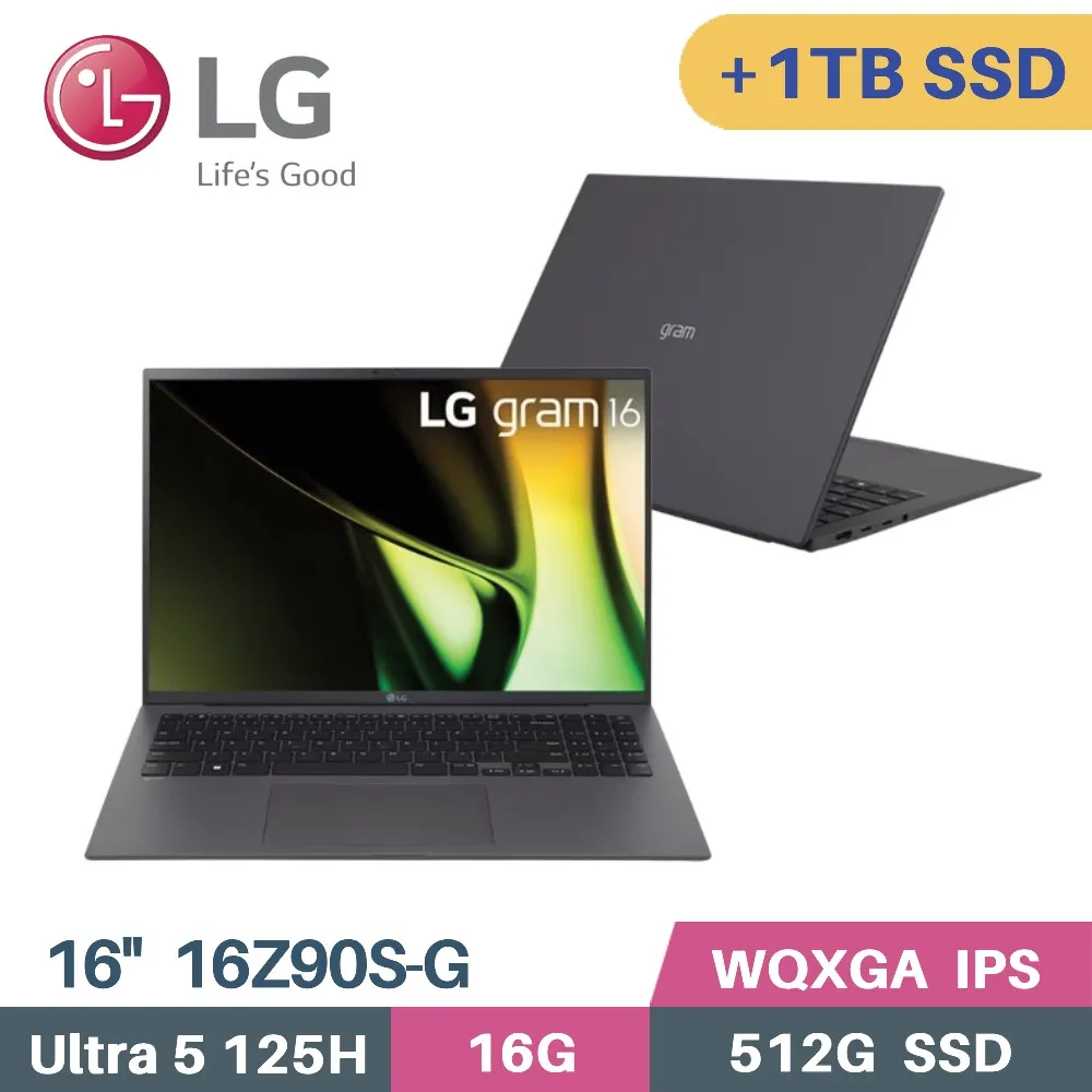 LG gram 16Z90S-G.AA56C2 沉靜灰(Core Ultra 5 125H/16G/512G+1TB SSD/W11/16)特仕 價格比較,價格查詢,歷史價格詳細信息