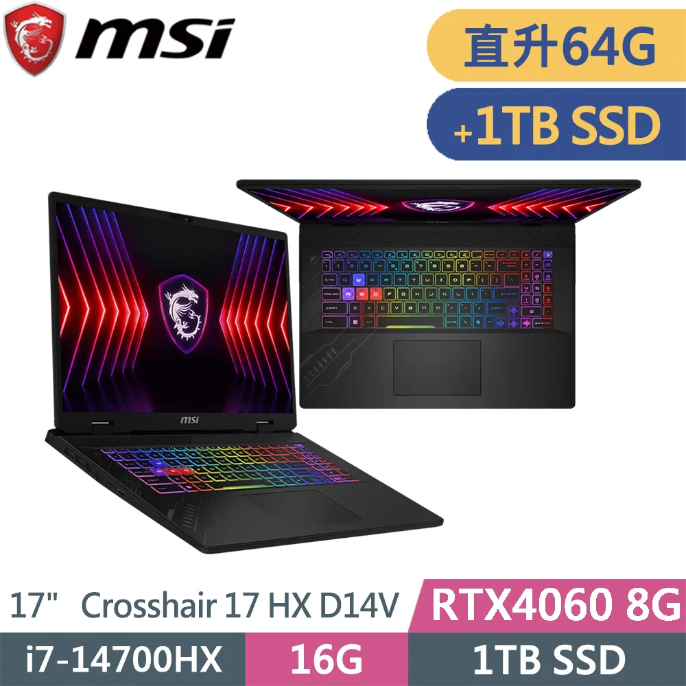 MSI Crosshair 17 HX D14VFKG-063TW i7-14700HX/RTX4060/17吋 歷史價格詳細信息