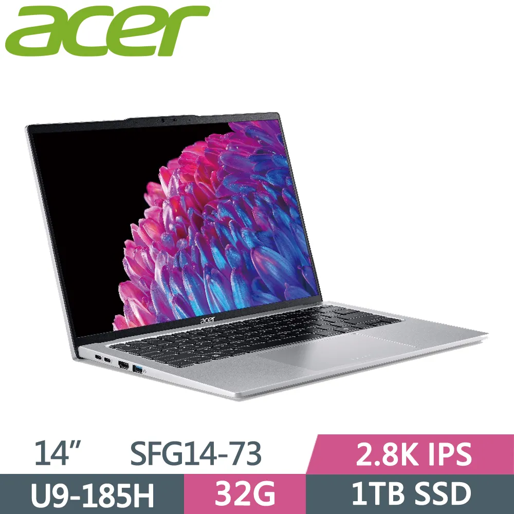 ACER Swift GO SFG14-73-95N0 銀(Ultra 9 185H/32G/1TB SSD/W11/WQXGA/14) 歷史價格詳細信息