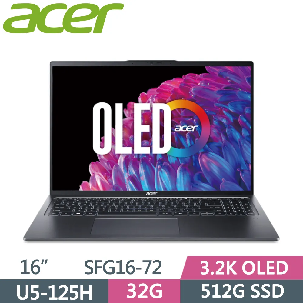 Acer Swift Go SFG16-72(Ultra 5 125H/32G/4.5TB/16吋/W11)特仕 歷史價格詳細信息