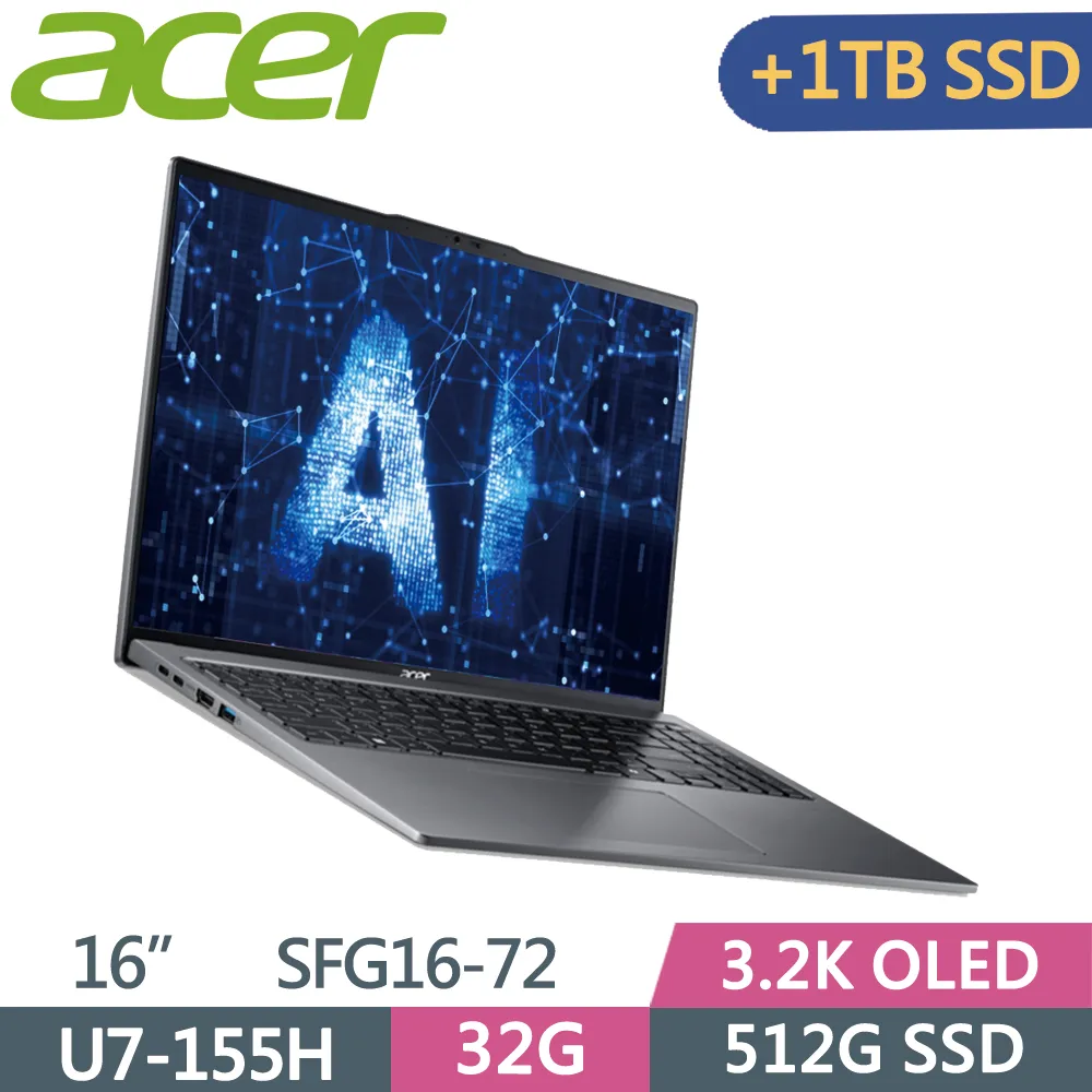 ACER Swift GO SFG14-72-53AL 銀(Ultra 5 125H/32G/512G SSD/W11/IPS/14) 歷史價格詳細信息