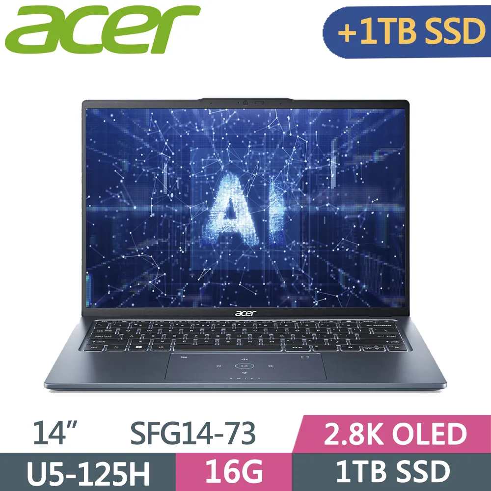 Acer Swift Go SFG14-73(Ultra 5 125H/16G/1TB/14吋/W11)特仕 歷史價格詳細信息