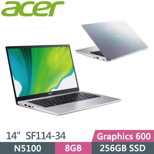 ACER SWIFT 1 SF114-34-C04D 彩虹銀 N5100/8G/256G 文書 輕薄 歷史價格詳細信息