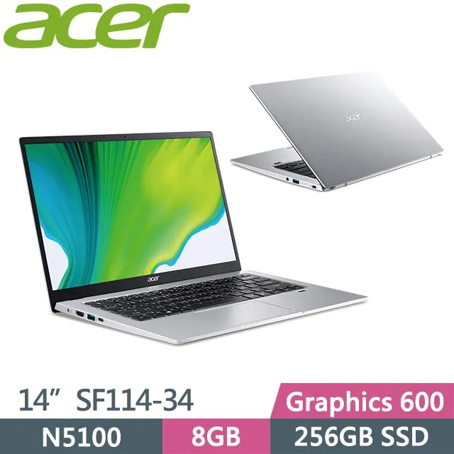 Acer Swift 1 SF114-34 14吋輕薄筆電 N5100 8G 256GB SSD 歷史價格詳細信息
