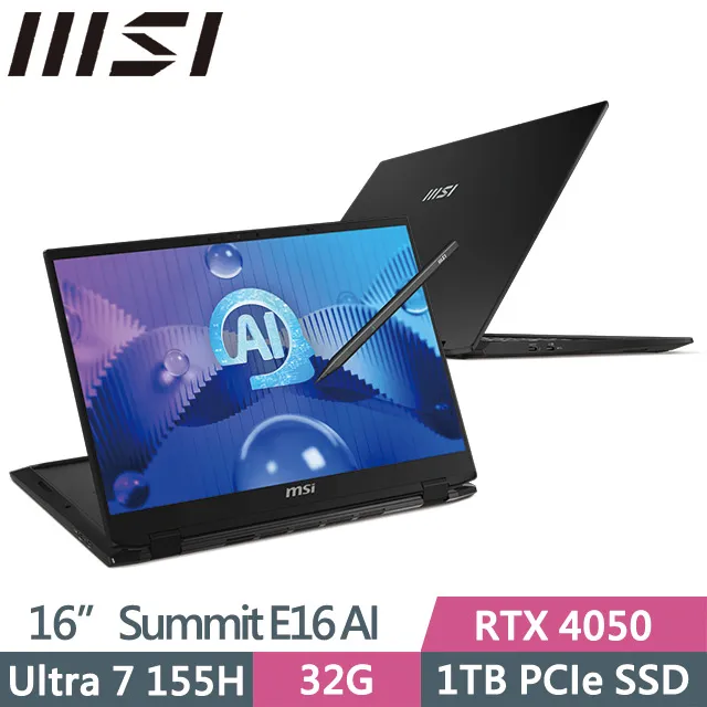 MSI Summit E16 AI Studio A1VETG-010TW(Intel Core Ultra 7 155H/32G/1T/RTX4050/W11P/16) 歷史價格詳細信息