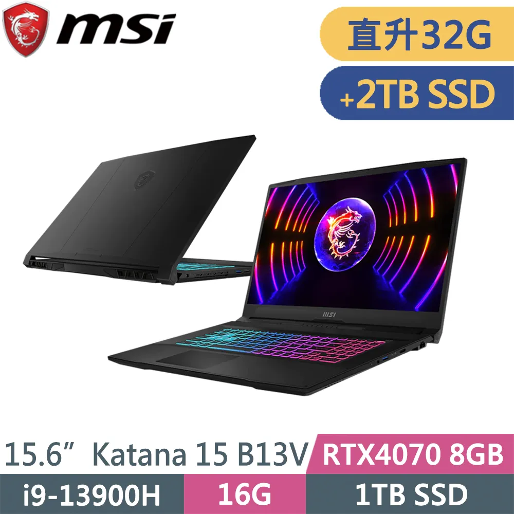 MSI Katana 15 B13VGK(i9-13900H/32G/3TB/RTX4070/15.6吋/W11)特仕 歷史價格詳細信息