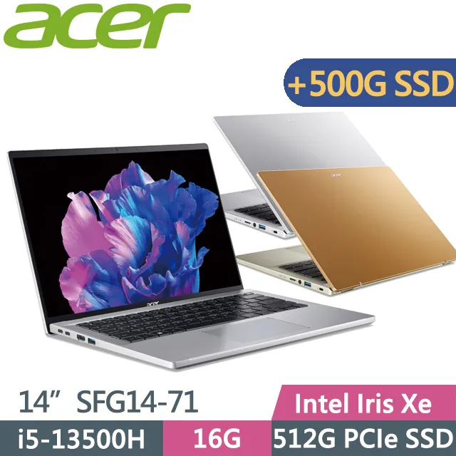 Acer Swift Go SFG14-71(i5-13500H/16G/512G/14吋/W11) 歷史價格詳細信息