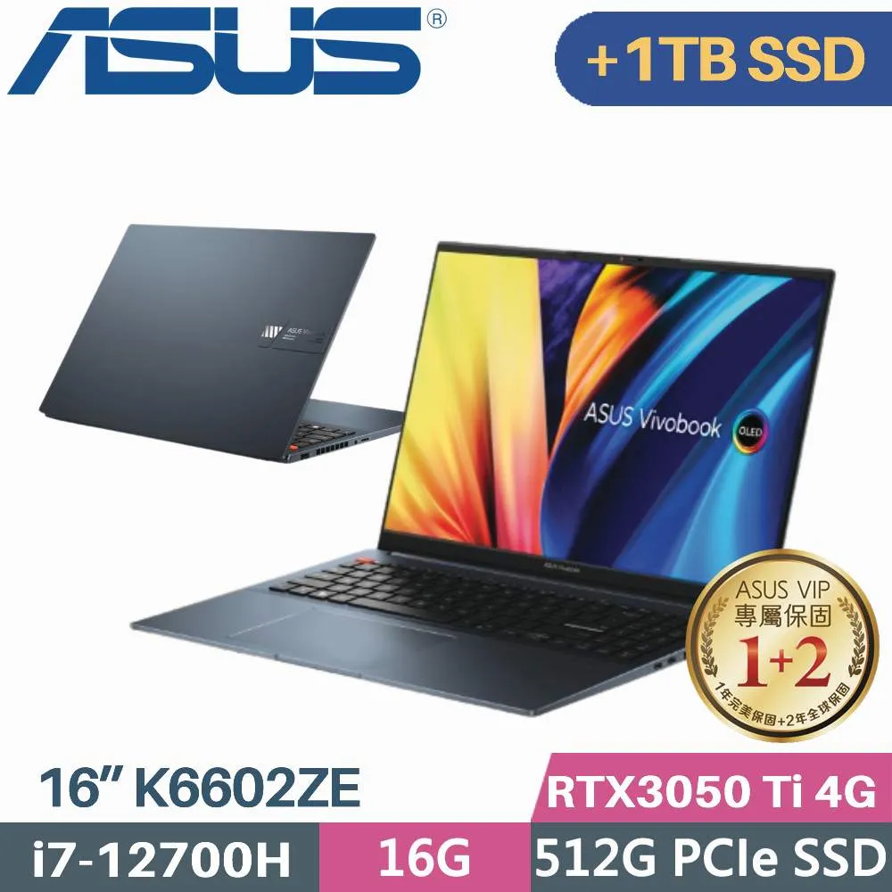 ASUS VivoBook Pro K6602ZE-0082B12700H (i7-12700H/16G+8G/512G SSD/RTX3050Ti/W11/16)特仕 歷史價格詳細信息