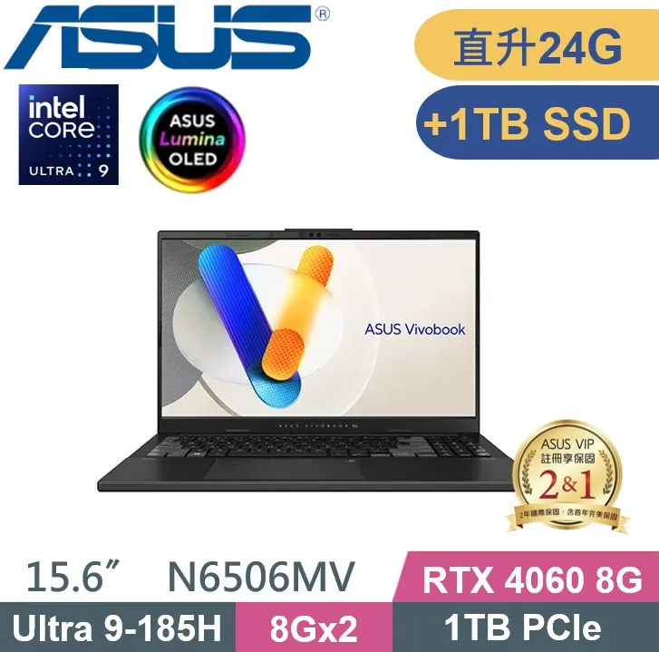 ASUS N6506MV-0022G185H(Ultra 9 185H/16G/1TB SSD/RTX4060 8G/15.6吋3K/Win11) 歷史價格詳細信息